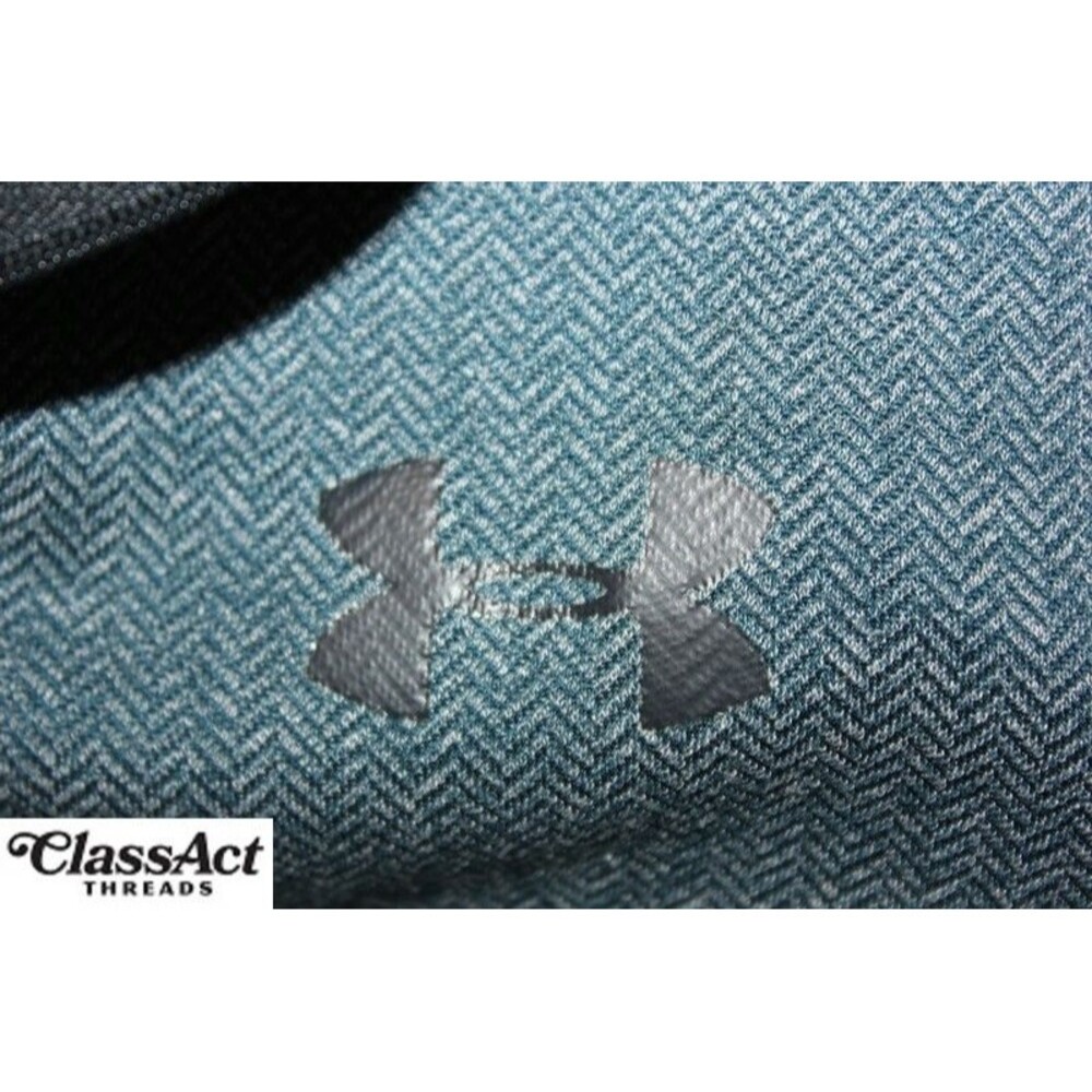 Under Armour Jacket 1/4 Zip HeatGear Teal Blue Golf Athletic Mens Threadborne M - Picture 12 of 12